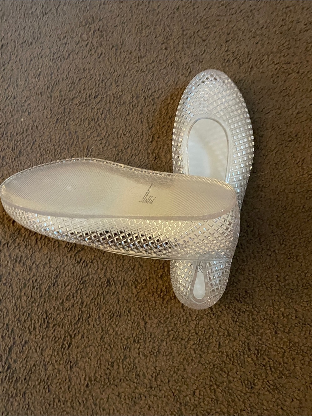 wild fable Clear Jelly Flats with Crystal-Like Studs - Transparent